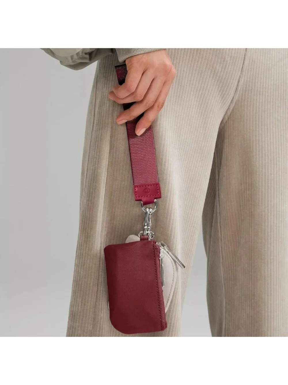 Mini Zip Around Wristlet Wallet for Women - Detachable Keychain Coin Purse